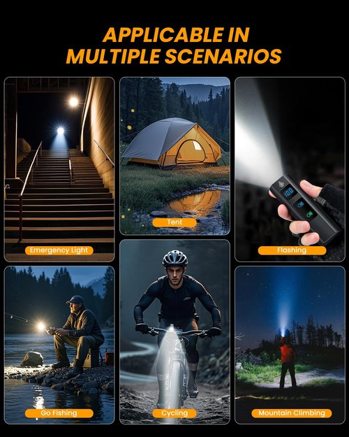 ONVIAN Super Bright Bike Lights for Night Riding, 1200 Lumen Bike Headlight -13 Modes & Aluminum Alloy, 5000mAh Rechargeable Bicycle Lights for Mountain Road Commuter Cycling, IPX5 Waterproof