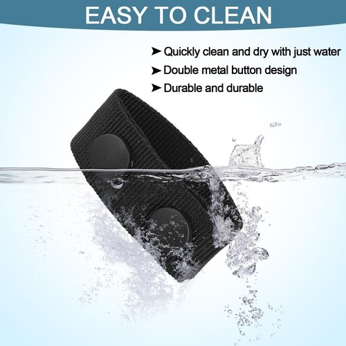 NQEUEPN 4pcs Belt Keepers for Duty Belt, Police Nylon Belt Keepers with Belt Hook Double Snaps Duty Belt Loop Keepers Belt Key Clip Holder for Hanging Key Enforcement Accessories(Black)