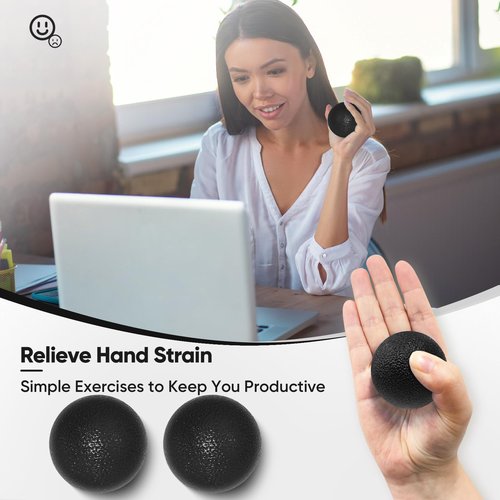FitBeast Stress Balls for Adults, Hand Exercise Balls 6 Pack, Stress Relief & Grip Strength Trainer, Squishy Balls & Squeeze Balls for Arthritis, Carpal Tunnel, Hand Therapy with 3 Resistance Levels