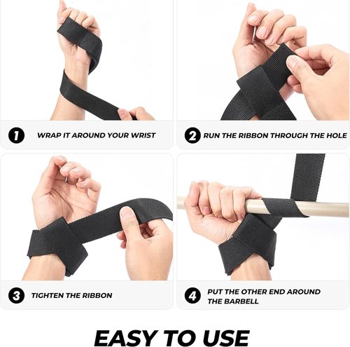 Heavy Duty Wrist Straps For Weightlifting ProfessionalGym Wrist Strapss For Men and Women Gym Wrist wraps for deadlifting (PAIR) Lifting Wrist Straps For workout