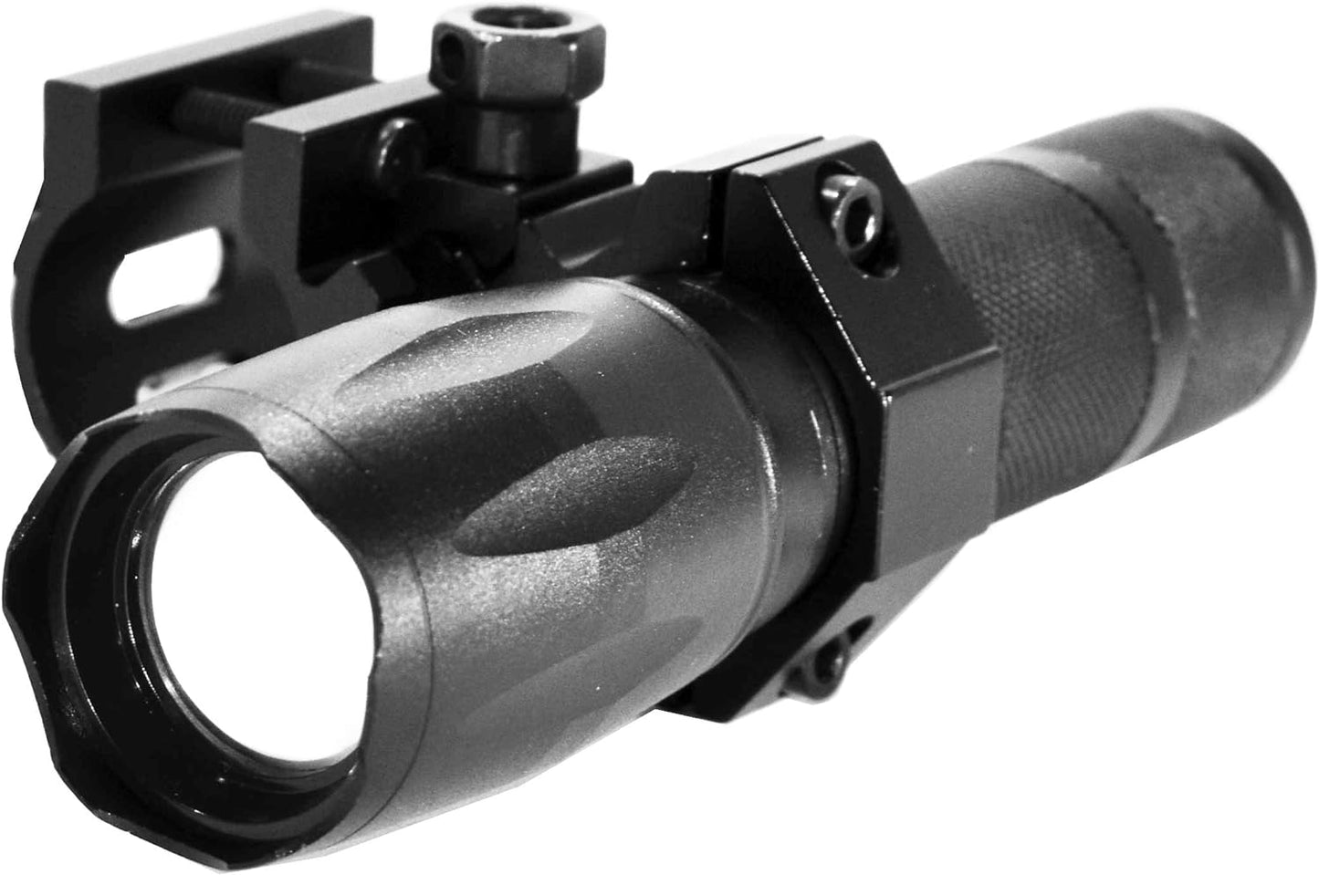 Trinity 1000 Lumen led Flashlight for mossberg 500 Pump Home Defense Tactical Hunting Optics Aluminum Black Picatinny Weaver Mounted Adapter Single Rail Mount.