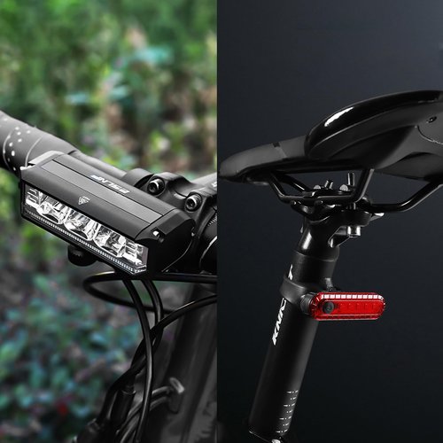 Bike Light Set for Night Riding,Bright LED Bicycle Light High Beam Low Beam,USB Rechargeable Bicycle Headlight Set,Waterproof Bike Headlight and Taillight for Adult Kid Mountain