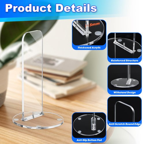 Cosmos 1 Pair Boxing Glove Holder Rack Boxing Gloves Display Stand Sports Gloves Vertical Display Rack Desk Stand, Acrylic Stand & Withstand Design