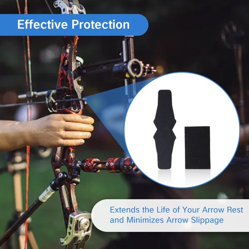 NIIIYTYB 4 Set Arrow Rest Felt Arrow Drop Away Tape Quality Design for Compound Bows, Recurve Bows Archery Grip Sight Felt Pad Anti-Slip Sticker for HDX Arrow Rest