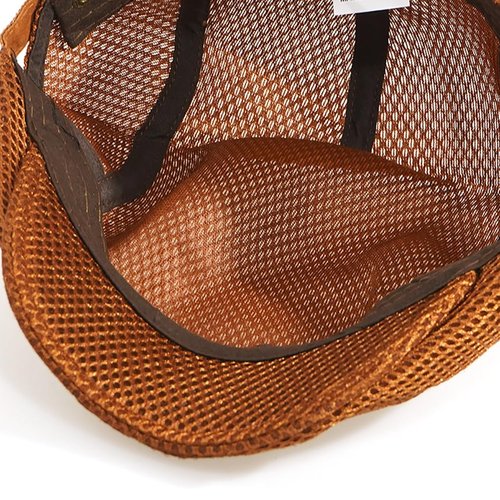 Taidor 2 Pack Men's Mesh Cap Breathable Summer Newsboy Hat Adjustable Beret Ivy Cap Irish Cabbie Driving Hunting Hats Black/Caramel