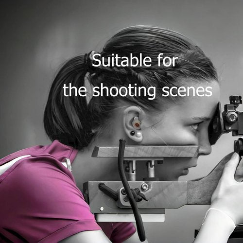 Shooting Earplugs for Pickup Sound, 30 dB NRR Hearing Protection - Silicone & Reusable Ear Plugs for Firing Range & Hunting, White
