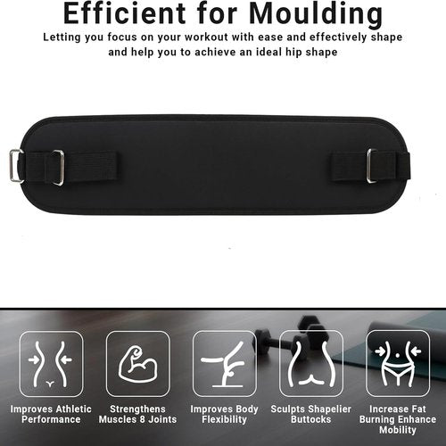 RASHIFY Hip Thrust Belt - Adjustable Fitness Belt for Dumbbells, Kettlebells, Weight Plates, Booty Trainer for Women, Glute Workout Equipment Slip-Resistant Padding for Hip Protection – Perfect for Gym, Home (Black)