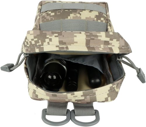 IronSeals 2 Pack Vertical Tactical Molle EDC Pouch Multi-Purpose Compact Pack Water-Resistant Utility Pouch