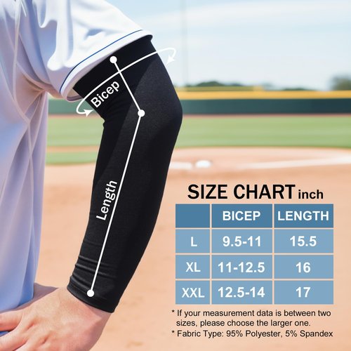TClian Arm Sleeves for Men and Women - Sun Protection Cooling Compression Sleeve for Sports and Outdoor Activities (White, XXL)