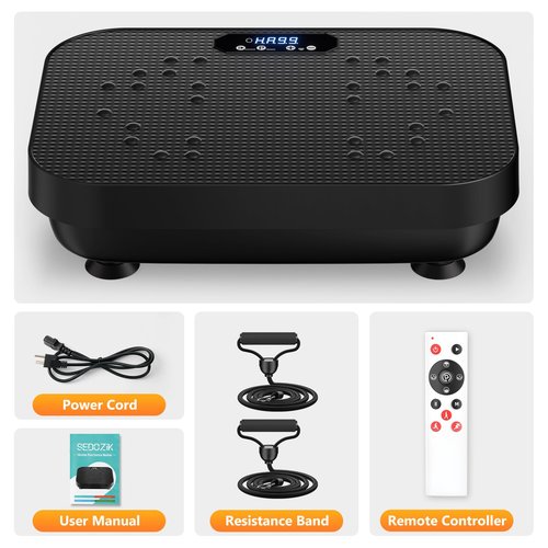 Vibration Plate Exercise Machine, 2025 Upgraded Fitness Vibrating Lymphatic Drainage Full Body Workout Shaker for Weight Loss, Featuring a 330 Lbs Capacity Vibrate Fitness Platform with 8 Modes