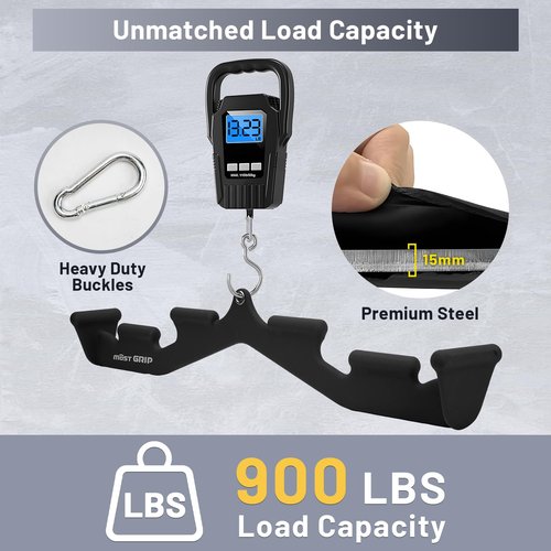 MOST GRIP LAT Pull Down Bar with 6 Ergonomic Handles, Neutral Grip LAT Pulldown Attachments for Whole Back Training, Wide Grip LAT Pulldown Bars for Home Gym Cable