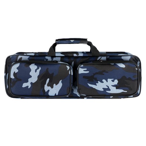 mouhike 17-inch Fishing Tackle Carrier Bag with 2 Front Storage Pockets for Telescopic Rod, Travel Large Capacity Carry Handbag for Collapsible Fishing Tool Accessory