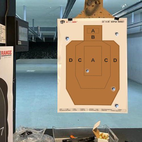 ATFLBOX 23" x 35" IPSC/USPSA Practice Paper Shooting Targets, Competition Torso Target, Paper Silhouette Shooting Target, Suitable for Pistol, Rifle, Handgun, shotgun shooting range training (25 PACK)