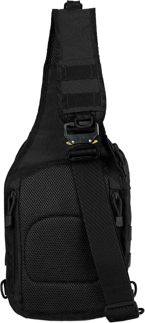 WOLF TACTICAL EDC Sling Bag - Concealed Carry Shoulder Bag for Range, Travel, Hiking, Outdoor Sports (Black Camo)