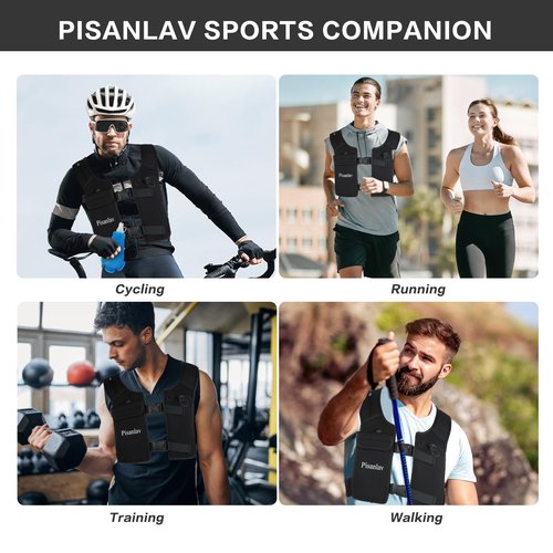 Running Vest, Reflective Running Vest with 500ml Hydration Bottle, Adjustable Waterproof Running Phone Holder with Chest and Waist Straps for Running, Hiking, Fitness, and Climbing（Large）