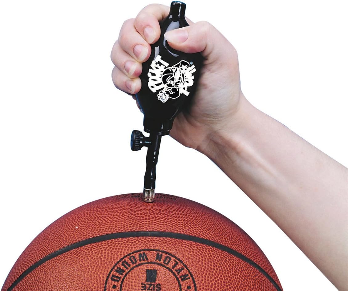 Tandem Sport Pocket Football Helmet Pump - Helmet Pump with Hose & Air Release Valve - Compact Air Pump for Football Helmets - Easy, One Hand Operation - Black