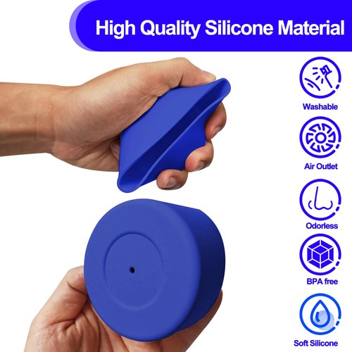 Silicone Boot for Stanley AeroLight Transit Bottle 16/20 oz, Bottom Protector Boot Compatible with Stanley IceFlow Fast Flow Bottle 16oz and more Tumblers with 2.72-2.9 inch Bottom, Set of 2, Blue