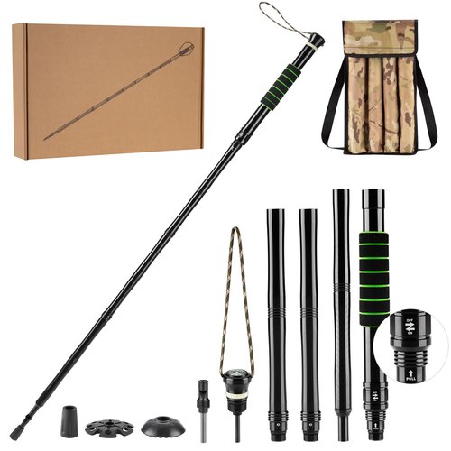 Waisul Tactical Survival Hiking Stick - Collapsible Retractable Walking Staff, Outdoor Multitool Tactical Gear, Trekking Poles for Hiking, Camping Birthday Gifts for Men Dad Husband