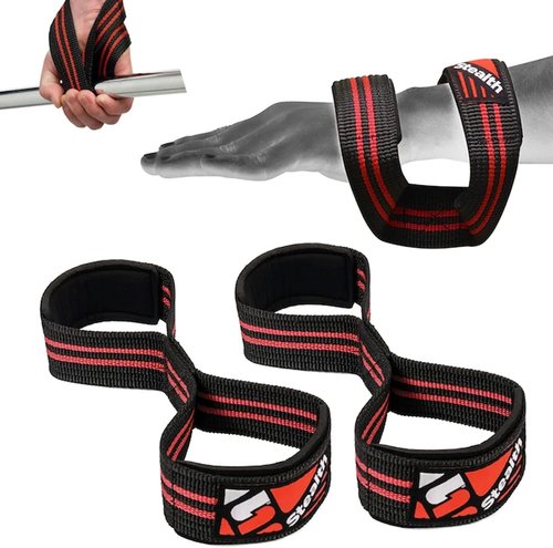 Figure 8 Weight Lifting Straps – Anti-Slip Padded Cuffs for Wrist Support – Premium Nylon Lifting Straps for Deadlifts, Powerlifting, Bodybuilding – Hand Bar Grip Gym Workout Men Women