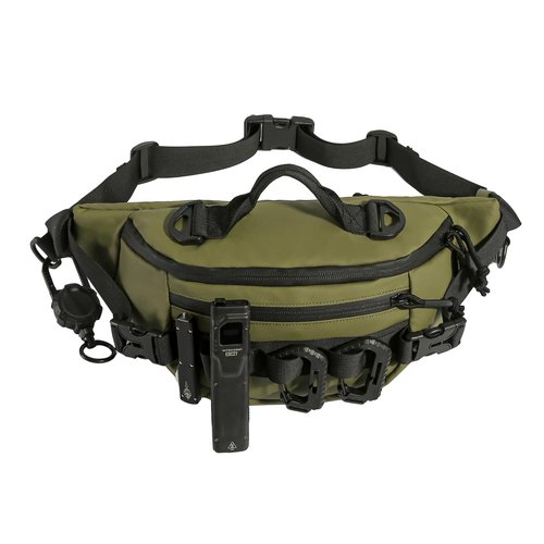 Tactical Fanny Pack for Men Women Military Waist Bag Molle Utility Hip Belt Pouch Crossbody Bags Bumbag for Cycling Hiking Walking Fishing Army Green