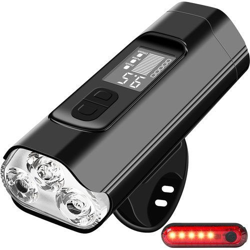 Super Bright Bike Lights for Night Riding, 8 Lighting Modes Waterproof Bike Headlight, Type-C Rechargeable Bicycle Headlight, Perfect for Adult Kid Mountain Road Commuter Cycling, Runtime 40+ hrs