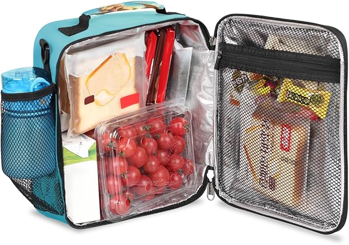 Dragon Lunch Box for Kids, Watercolor Animal Dragon Lunch Bag for Boys Girls, Reusable Insulated Waterproof Lunch Box with Adjustable Shoulder Strap Thermal Cooler Tote Bag for School Daycare Picnic