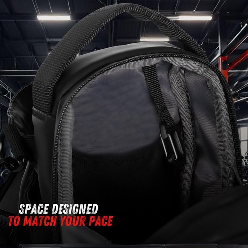 Magnetic Gym bag, Gym Bag for Men and Women, Magnetic Fitness Waist with Bottle Compartments and Accessories, Phone, Wallet and Keys.