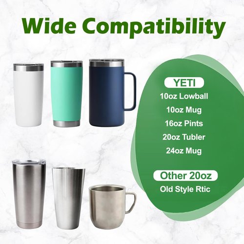 4Pack 20 Oz Magnetic Tumbler Lid, Replacement Lid for Yeti Lids Compatible with YETI Rambler, Magnetic Spill Proof