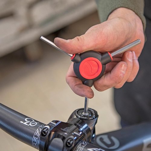 Feedback Sports | Fixed 3-Way Bicycle Torx Wrench Set | T25/T28/T30 | W/Dual Density Overmolded Rubber Grip
