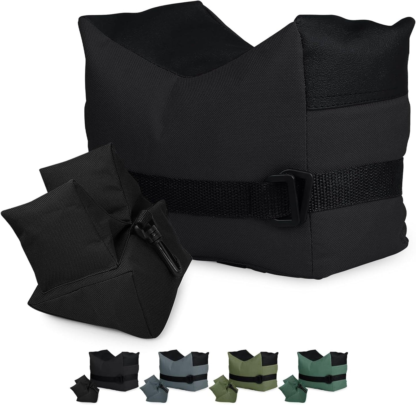 Twod Outdoor Shooting Rest Bags - Target Sports Bench Rest with Front & Rear Support SandBag Stand Holders for Gun Rifle Shooting Hunting Photography - Unfilled