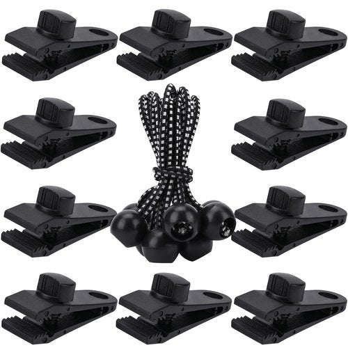 Axlksia Tarp Clips Heavy Duty Lock Grip, 20 Pack Tarp Clamps, Shade Cloth Clips Fasteners, Pool Awning Cover Bungee Cords Clips, Car Cover Clamp