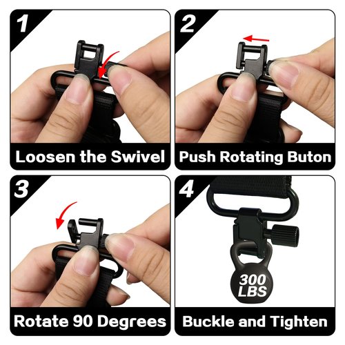 THREE ARCHERS Archery Bow Sling with Removable Swivels Comfortable Padded Shoulder Adjustable Strap Sling for Crossbow for Portable Outdoors-Shooting & Hunting(Length 28-52IN, Width 2.4IN)