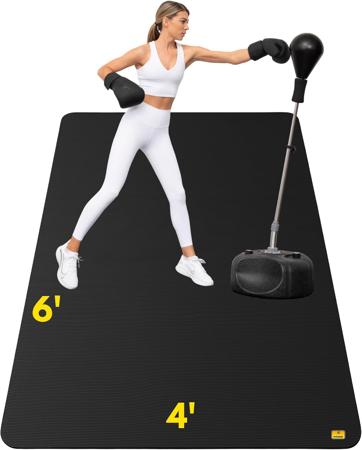 Non-Slip Large Exercise Mat 6’x4’ – 1/4" Thick Workout Mat for Home Gym & Yoga