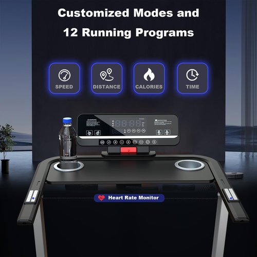 Premium Home Treadmill with Incline – Supports Up to 265 lbs, Adjustable Incline for Maximum Calorie Burn, High-Performance Treadmill for Fitness Enthusiasts – Elevate Your Workout