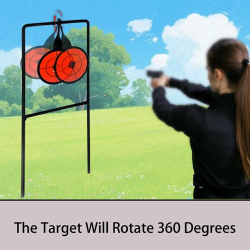 Metal Target, Backyard BB Target, Automatic Reset, Round, Iron, Portable Design, Suitable for Home Garden, Lawn, Farm, Patio, Backyard(Round)