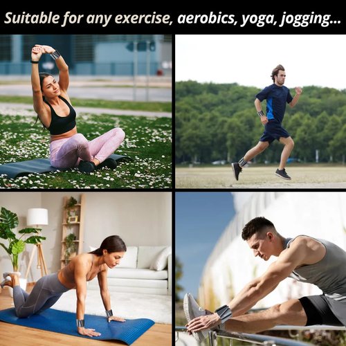 Wrist & Ankle Weights, Adjustable Bands for Women & Men Workouts, Set of 2 – 2lb or 4lb (1lb or 2lb each strap) Ideal for Runs, Jogs, Walks, Yoga, Dance, Pilates, Cardio, Aerobics, Strength Training