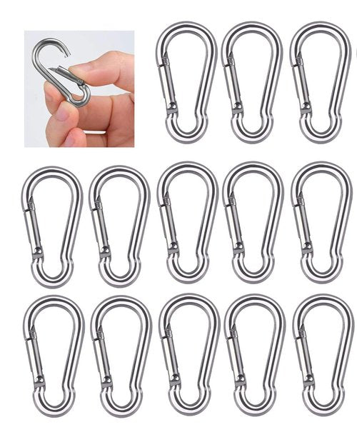 20pcs Small Carabiner Ciip, 1.57inch Mini Carabiners Clips, M4 Spring Snap Hook Heavy Duty, Locking Carribenares for Climbing Hiking Camping Fishing (M4-1.57inch)