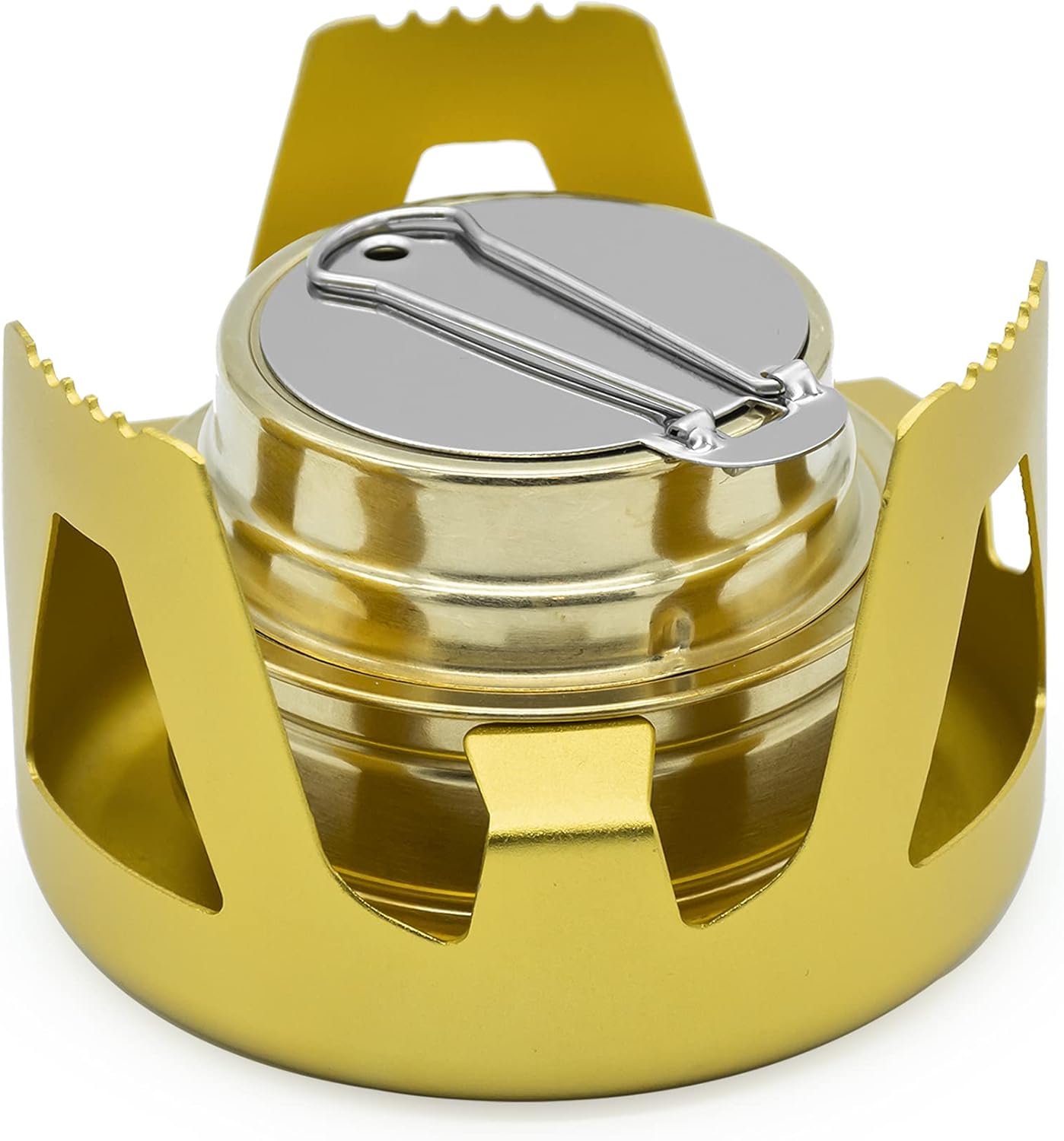 Outdoor Mini Portable Alcohol Stove Burner for Backpacking Hiking Camping Survival - Gray