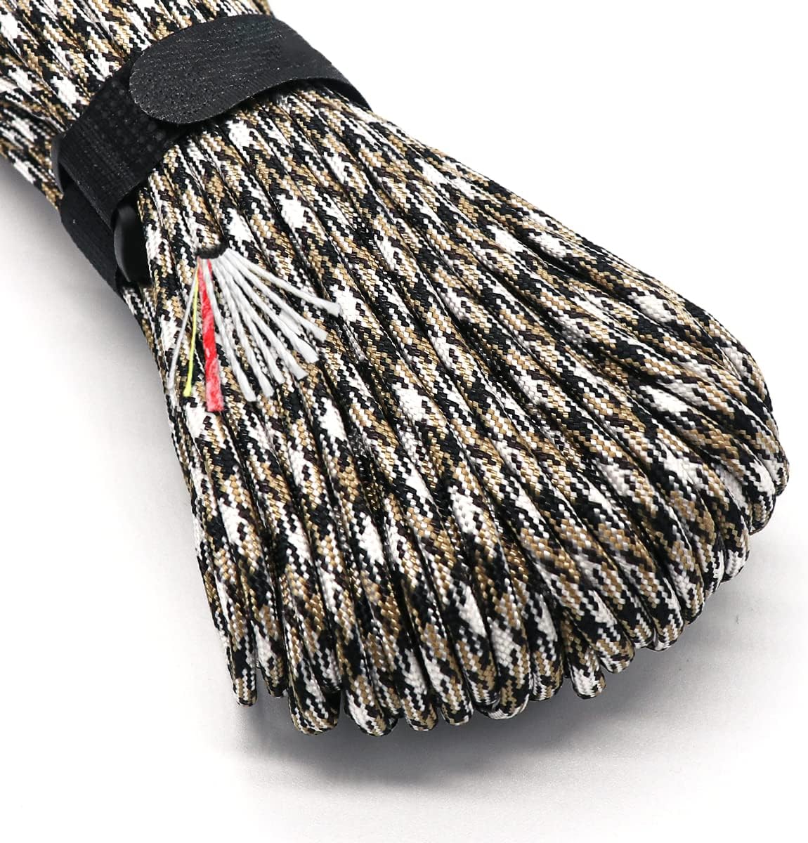 PSKOOK Survival Paracord Parachute Fire Cord Survival Ropes Red Tinder Cord PE Fishing Line Cotton Thread 7 Strands Outdoor 20, 25, 100 Feet