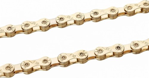 FSC 10 Speed 116 Links Bicycle Chain, Silver,Gold (1/2x11/128-Inch) Compatible with 9 Speed