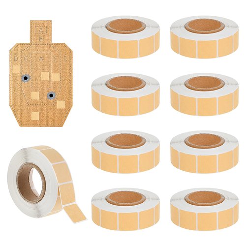 9000 Pcs/ 9 Rolls Target Pasters 0.87 Inches Square Target Stickers Self Adhesive Shooting Stickers Paper Labels for Pistol Shooting Range Practice, 1000 Per Roll
