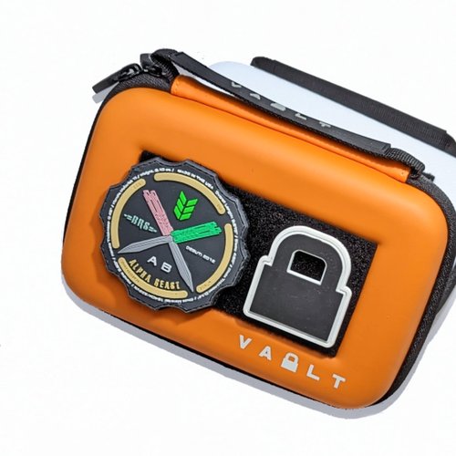 Vault Nano Protective Mini Travel Case in Matte Black, Carbon, Green Carbon, White Carbon, Purple Carbon and Orange Carbonwith Zipper Closure (Orange Carbon)