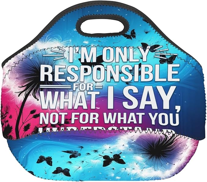 Neoprene Lunch Bags Thermal Insulated Lunch Tote Bag Reusable Washable Neoprene Picnic Bag for Women Men