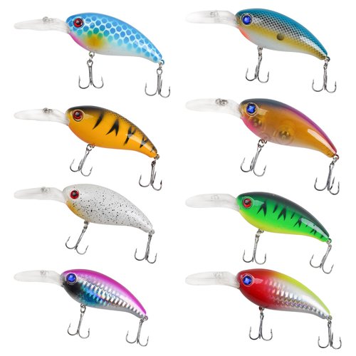 Deep Diving Crankbait Bass Fishing Lures Hard Baits Wobble Multi Jointed Swimbait for Freshwater Saltwater Trout Walleye Redfish Pike Catfish
