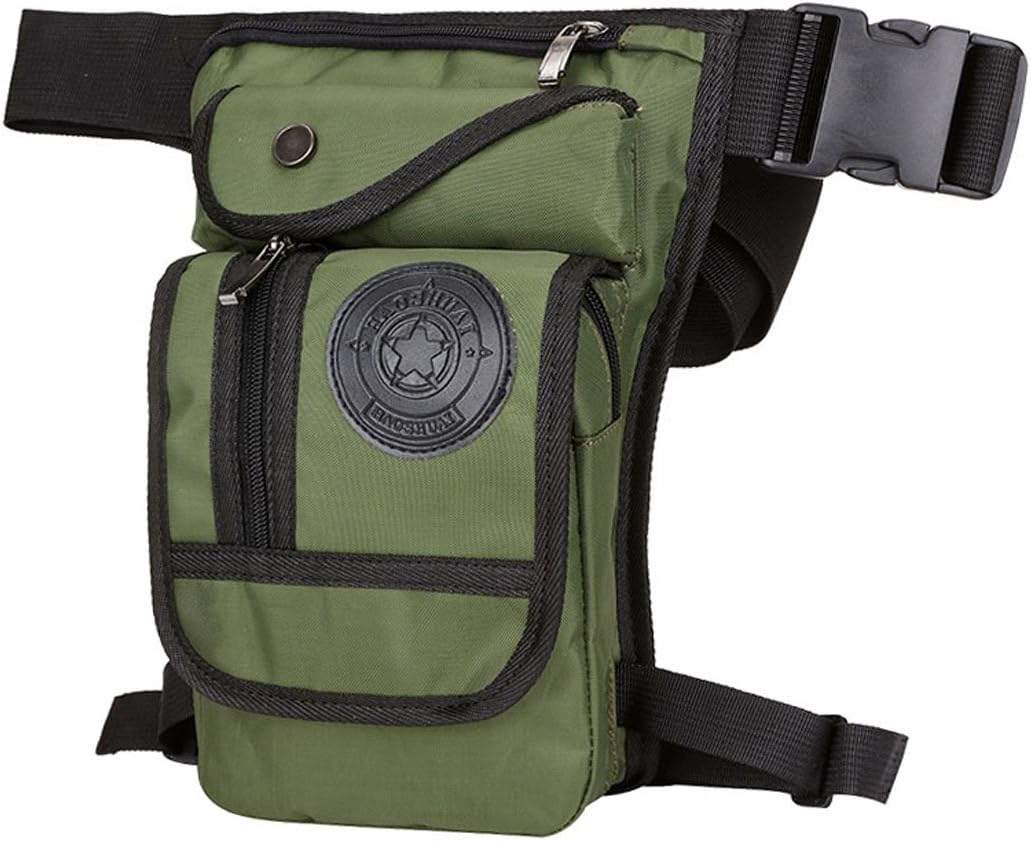 Nylon Drop Leg Bag Hiking Waist Pack for Men Women Tactical Motorcycle Bike Cycling Riding Travel Outdoor Sports Fanny Pouch