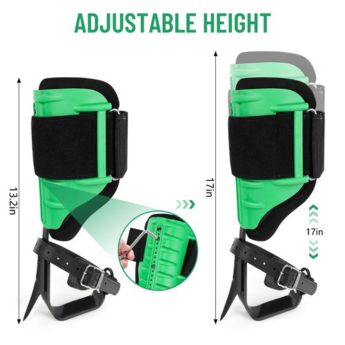 Xeoca Tree Climbing Spikes Set, Alloy Steel Climbing Spurs, 350lbs Load Capacity, Green, Classic Style, Ideal for Climbers, Fruit Picking & Lumberjack