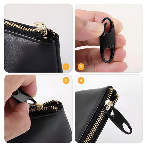 AGLOO 15Pcs Double Small Carabiner Clips Mini Zipper Pull,Versatile S Carabiner Keychain,Alloy Snap Hook Lock Zipper Clip,for Camping Fishing Traveling and DIY