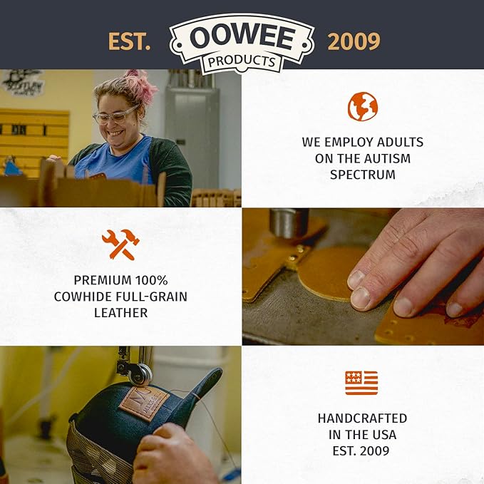 Leather Patch Hat for Men - Richardson 112 Trucker Hat w/Full-Grain Leather Patch, Laser-Engraved, Machine-Stitched
