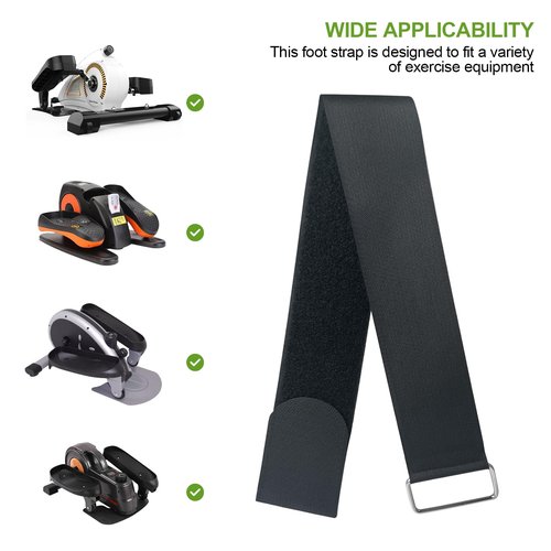 4 Pcs Adjustable Pedal Straps,Velcro Feet Pedal Strap, Compatible with Under Desk Elliptical, Peddler Foot & Leg Pedal Exercixer
