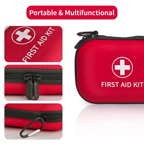 Prelady 138 Pcs Mini First Aid Kit Travel Size, TSA Approved Small First Aid Kit for Car, Hiking & Home, Compact Travel Medicine Kit, Med Kit